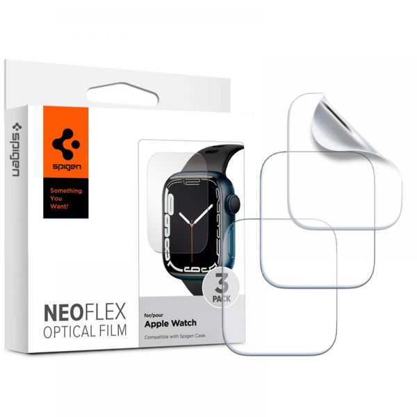 Spigen - Neo Flex (3 pack) - Apple Watch 4 / 5 / 6 / SE / SE 2 / 7 / 8 / 9 (44mm / 45mm) - Clear