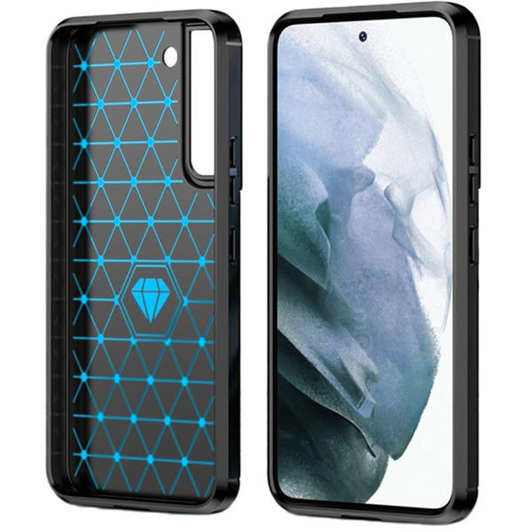 Techsuit - Carbon Silicone - Samsung Galaxy S22 Plus - Black