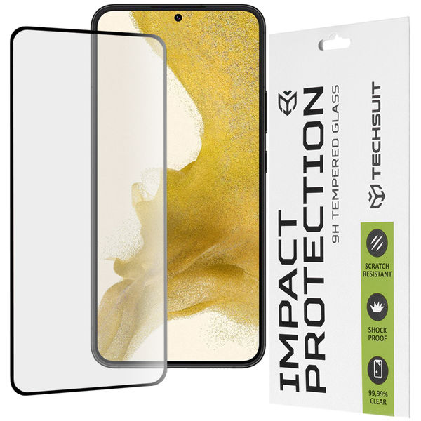 Techsuit - 111D Full Cover / Full Glue Glass - Samsung Galaxy S22 Plus 5G / S23 Plus - Black