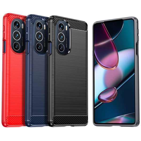 Techsuit - Carbon Silicone - Motorola Edge 30 Pro - Black