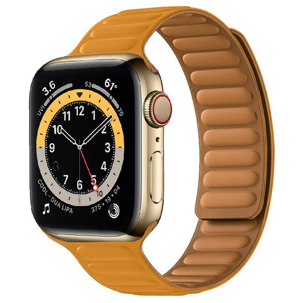 Techsuit - Watchband (W035) for WOMEN - Apple Watch 1/2/3/4/5/6/7/8/9/10/SE/SE 2 (38/40/41/42mm) - Orange