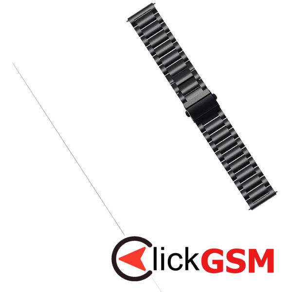 Techsuit - Watchband 20mm (W010) - Samsung Galaxy Watch 4/5/Active 2, Huawei Watch GT 3 (42mm)/GT 3 Pro (43mm) - Black