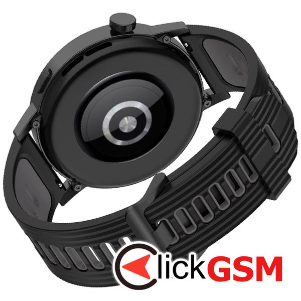 Techsuit - Watchband 20mm (W002) - Samsung Galaxy Watch 4/5/Active 2, Huawei Watch GT 3 (42mm)/GT 3 Pro (43mm) - Black