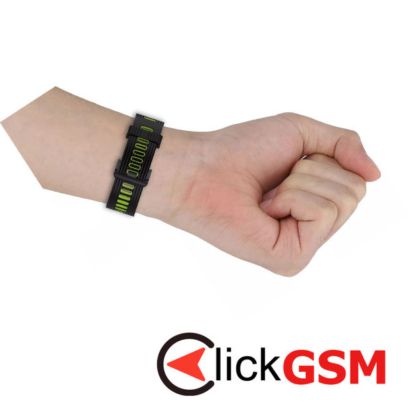 Techsuit - Watchband 20mm (W002) - Samsung Galaxy Watch 4/5/Active 2, Huawei Watch GT 3 (42mm)/GT 3 Pro (43mm) - Black