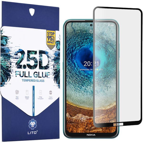 Lito - 2.5D FullGlue Glass - Nokia X10 / X20 - Black