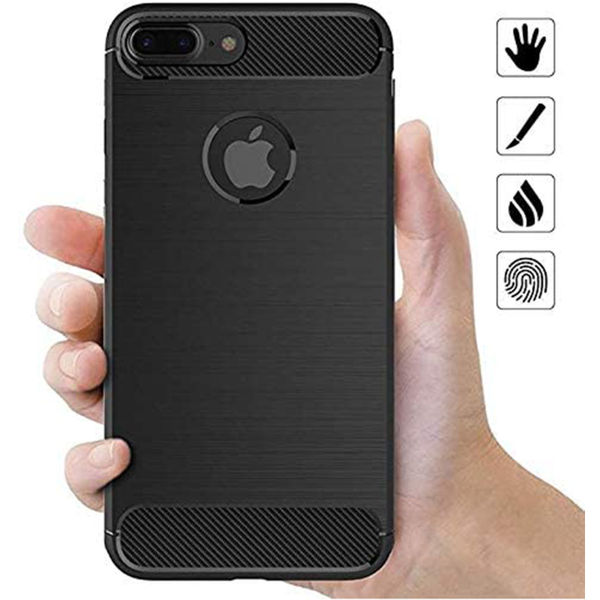 Techsuit - Carbon Silicone - iPhone 7 Plus - Black
