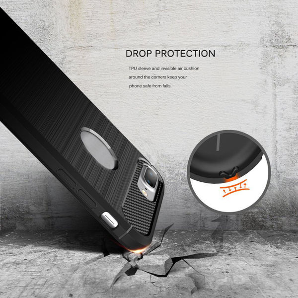 Techsuit - Carbon Silicone - iPhone 7 Plus - Black