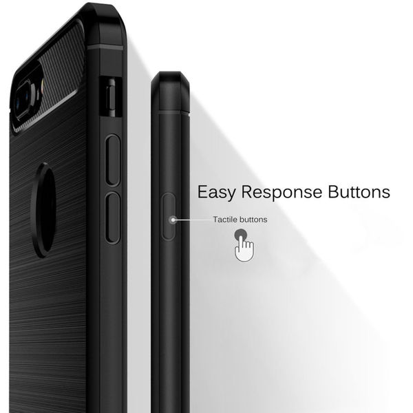 Techsuit - Carbon Silicone - iPhone 7 Plus - Black