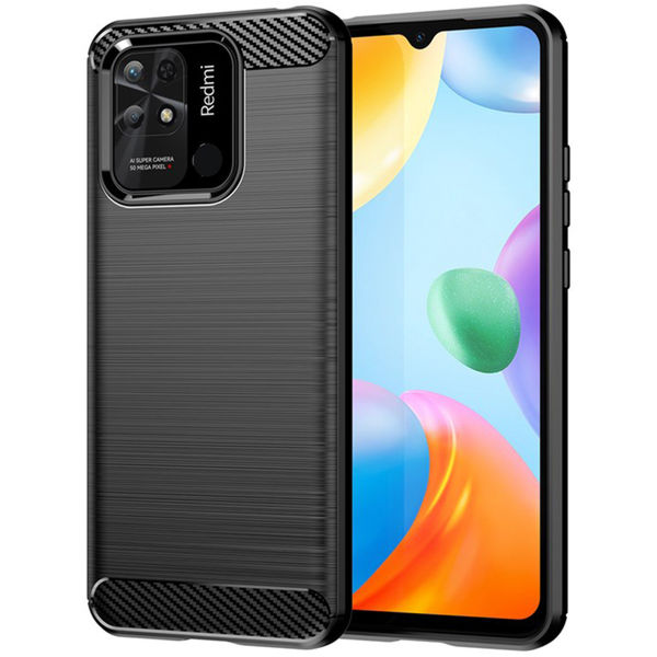 Techsuit - Carbon Silicone - Xiaomi Redmi 10C - Black
