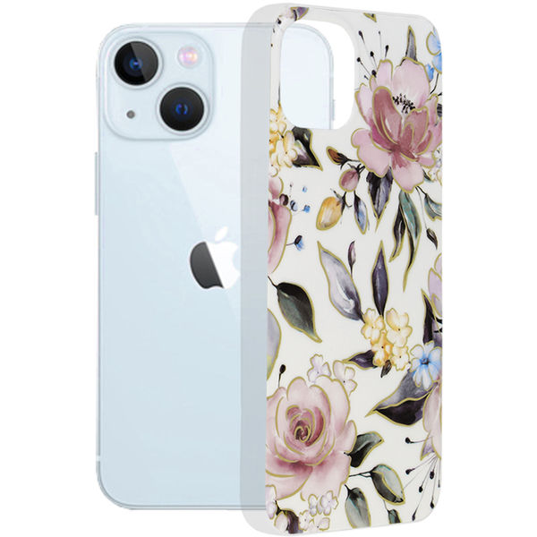 Techsuit - Marble Series - iPhone 13 - Chloe White