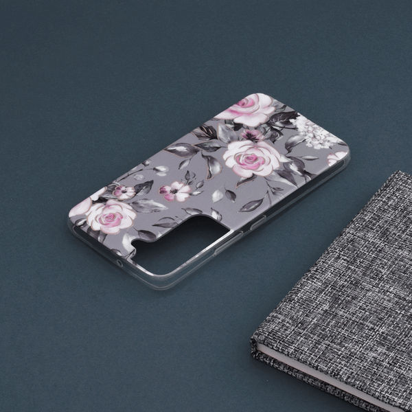 Techsuit - Marble Series - Samsung Galaxy S22 - Bloom of Ruth Gray