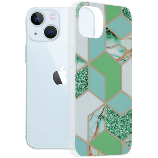 Techsuit - Marble Series - iPhone 13 - Green Hex