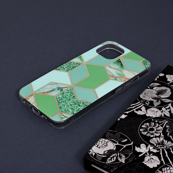 Techsuit - Marble Series - iPhone 13 - Green Hex