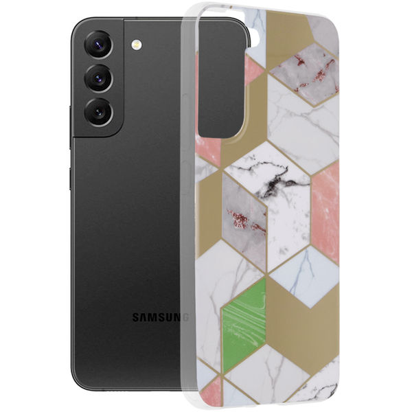 Techsuit - Marble Series - Samsung Galaxy S22 Plus - Purple Hex