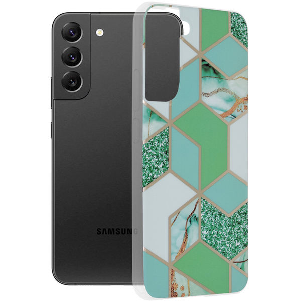 Techsuit - Marble Series - Samsung Galaxy S22 Plus - Green Hex