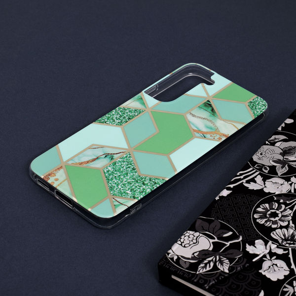Techsuit - Marble Series - Samsung Galaxy S22 Plus - Green Hex
