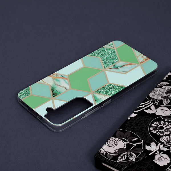 Techsuit - Marble Series - Samsung Galaxy S22 Plus - Green Hex