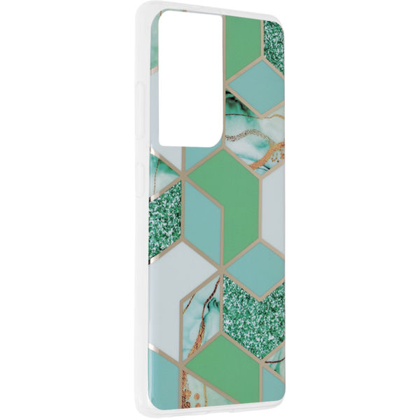 Techsuit - Marble Series - Samsung Galaxy S21 Ultra - Green Hex