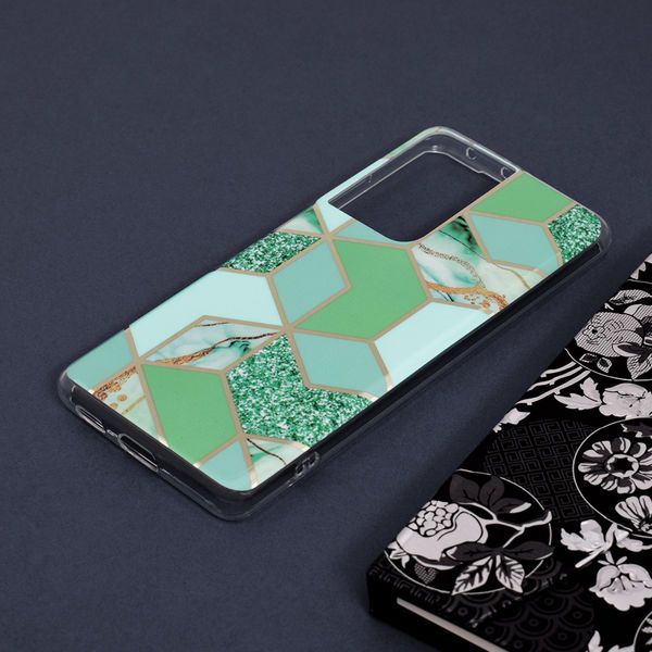 Techsuit - Marble Series - Samsung Galaxy S21 Ultra - Green Hex