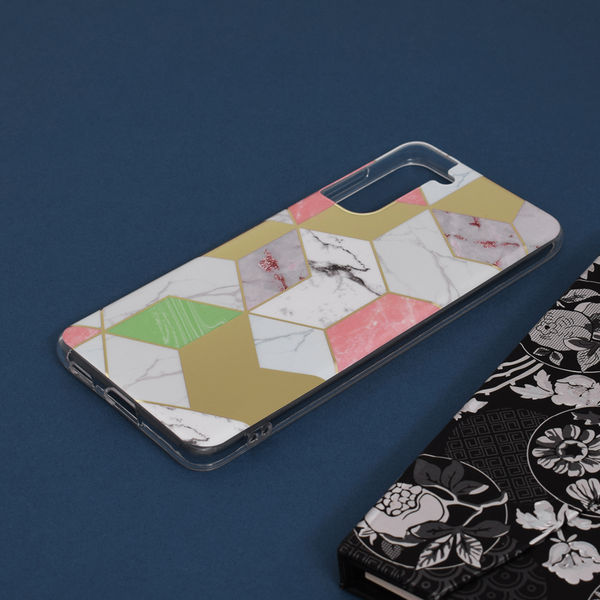 Techsuit - Marble Series - Samsung Galaxy S21 Plus - Purple Hex