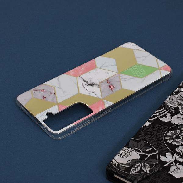 Techsuit - Marble Series - Samsung Galaxy S21 Plus - Purple Hex