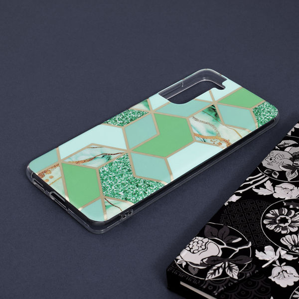 Techsuit - Marble Series - Samsung Galaxy S21 Plus - Green Hex