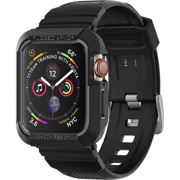 Spigen - Rugged Armor Pro - Apple Watch 4/5/6/7/8/9/SE/SE 2 (44/45mm) - Black