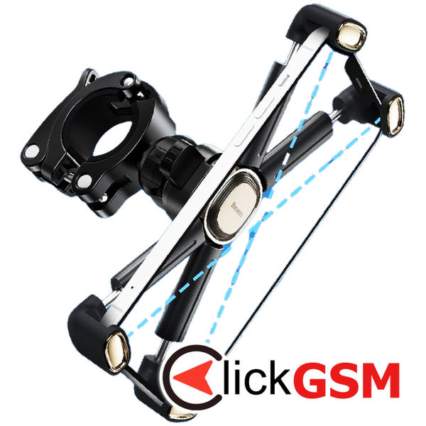 Baseus - Bike Holder (SUQX-01) - X Grip for Motorcycle, ATV, Scooter - Black