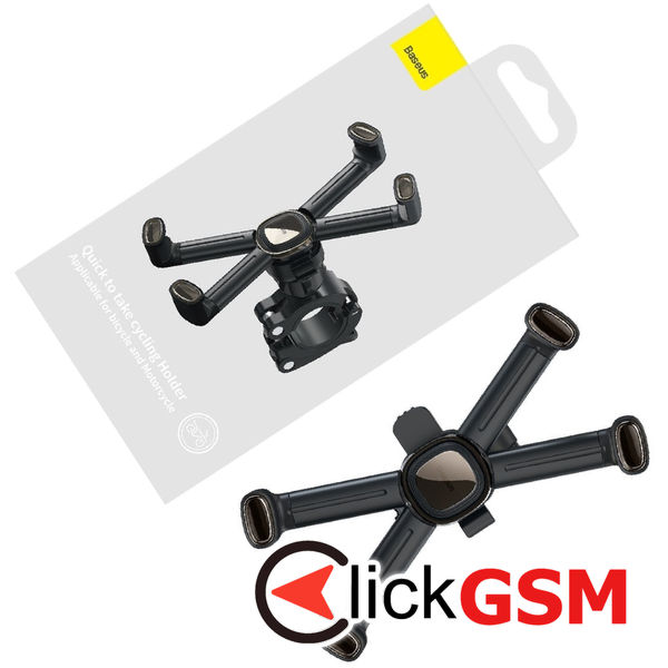 Baseus - Bike Holder (SUQX-01) - X Grip for Motorcycle, ATV, Scooter - Black