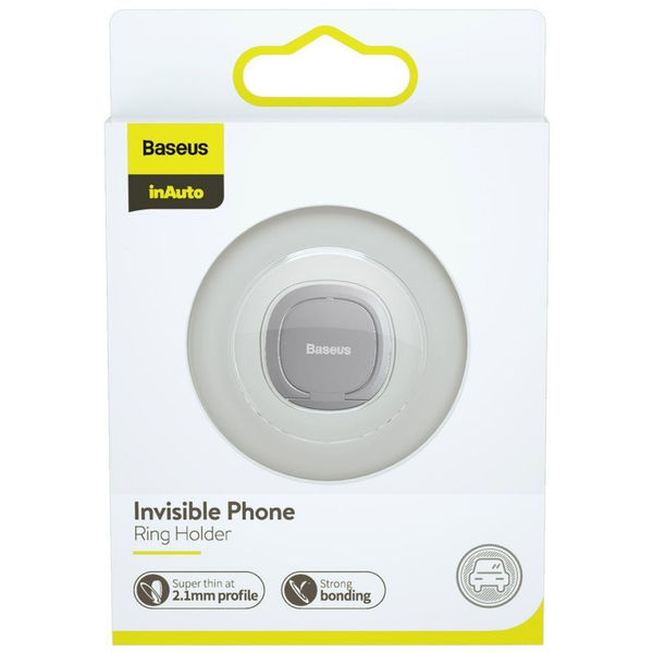 Baseus - Phone Ring Invizible (SUYB-0S) - Standing and Folding Feature - Silver