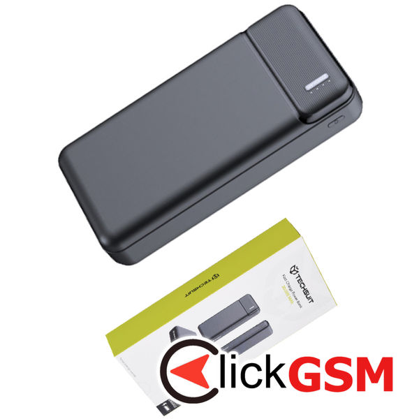 Techsuit - Power Bank (PB-N2) - Dual USB, LED Lights for Power State, 20000mAh - Black