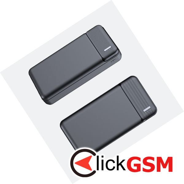 Techsuit - Power Bank (PB-N2) - Dual USB, LED Lights for Power State, 20000mAh - Black