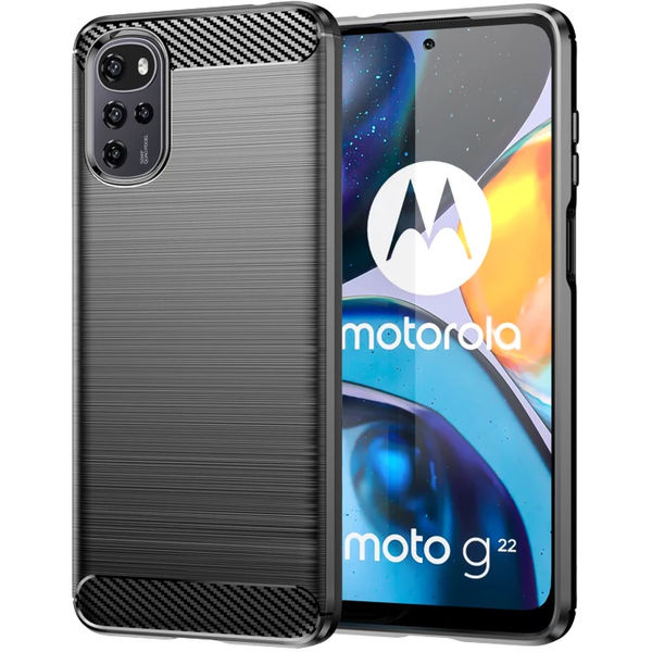 Techsuit - Carbon Silicone - Motorola Moto G22 - Black