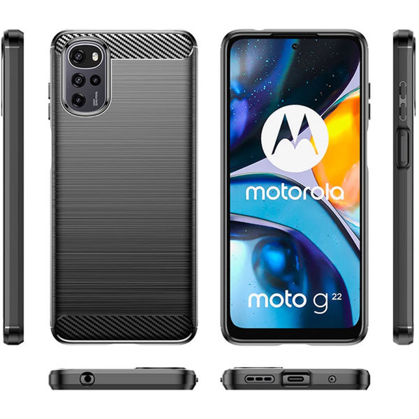 Techsuit - Carbon Silicone - Motorola Moto G22 - Black