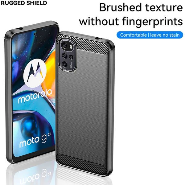 Techsuit - Carbon Silicone - Motorola Moto G22 - Black