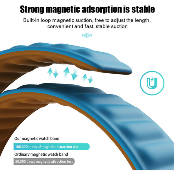 Techsuit - Watchband (W035) - Apple Watch 1/2/3/4/5/6/7/8/9/10/SE/SE 2 (38/40/41/42mm) - Turquoise