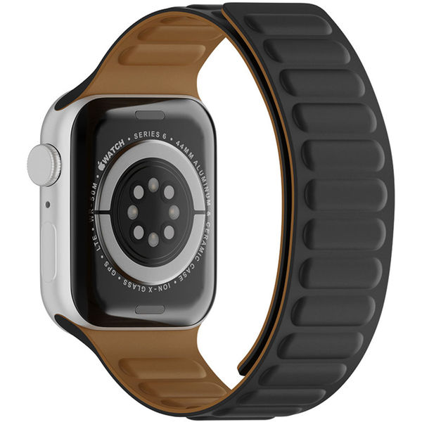 Techsuit - Watchband (W035) - Apple Watch 1/2/3/4/5/6/7/8/9/10/SE/SE 2 (38/40/41/42mm) - Black
