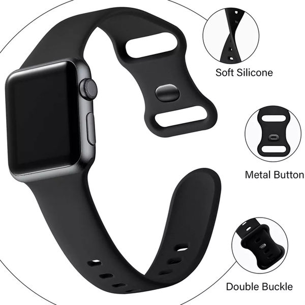 Techsuit - Watchband (W031) - Apple Watch 1/2/3/4/5/6/7/8/9/10/SE/SE 2/Ultra/Ultra 2 (42/44/45/46/49mm) - Gray