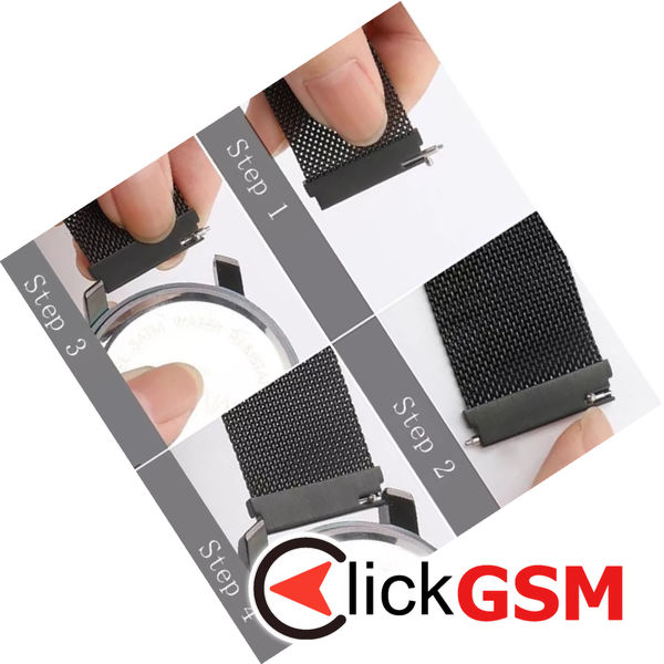 Techsuit - Watchband 20mm (W009) - Samsung Galaxy Watch 4/5/Active 2, Huawei Watch GT 3 (42mm)/GT 3 Pro (43mm) - Blue