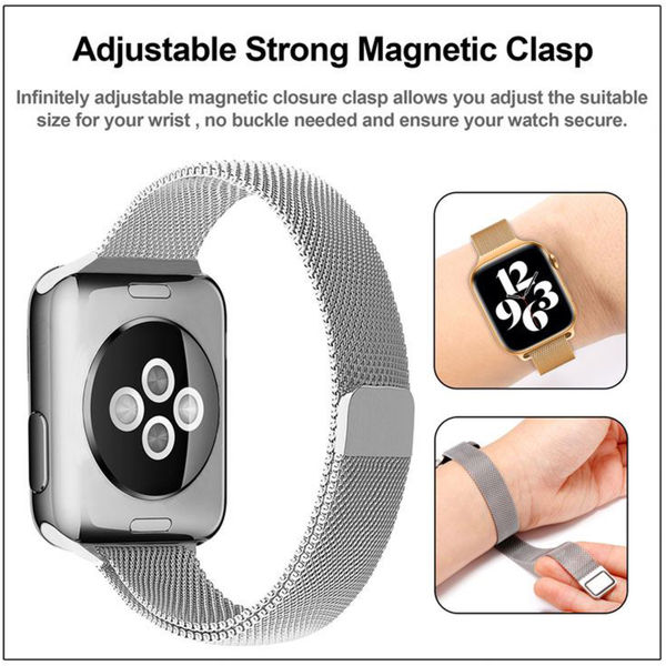 Techsuit - Watchband (W034) - Apple Watch 1/2/3/4/5/6/7/8/9/10/SE/SE 2/Ultra/Ultra 2 (42/44/45/46/49mm) - Pink