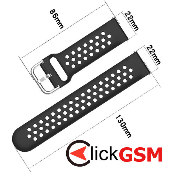 Techsuit - Watchband 22mm (W004) - Samsung Galaxy Watch (46mm)/Watch 3/Gear S3, Huawei Watch GT/GT 2/GT 3 (46mm) - Turquoise