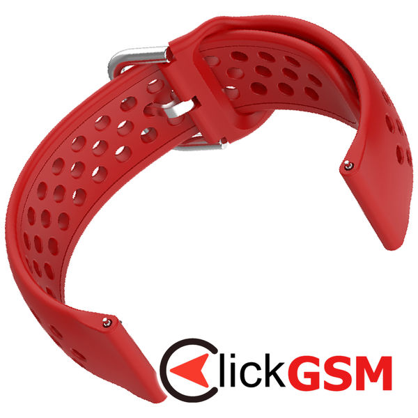 Techsuit - Watchband 22mm (W004) - Samsung Galaxy Watch (46mm)/Watch 3/Gear S3, Huawei Watch GT/GT 2/GT 3 (46mm) - Red