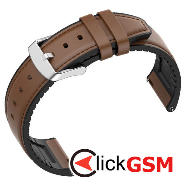 Techsuit - Watchband 20mm (W007) - Samsung Galaxy Watch 4/5/Active 2, Huawei Watch GT 3 (42mm)/GT 3 Pro (43mm) - Brown