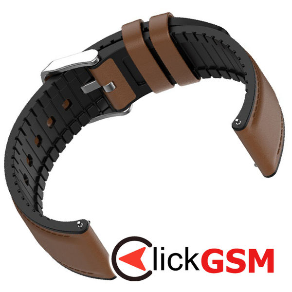 Techsuit - Watchband 20mm (W007) - Samsung Galaxy Watch 4/5/Active 2, Huawei Watch GT 3 (42mm)/GT 3 Pro (43mm) - Brown