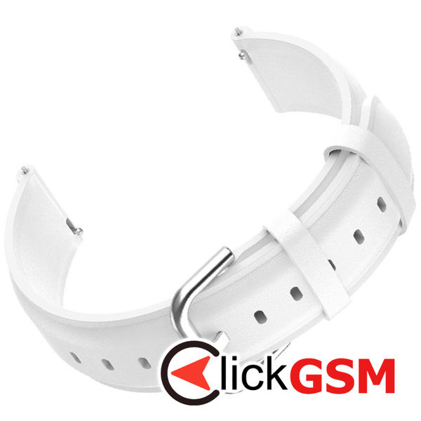 Techsuit - Watchband 22mm (W007PU) - Samsung Galaxy Watch (46mm)/Watch 3/Gear S3, Huawei Watch GT/GT 2/GT 3 (46mm) - White