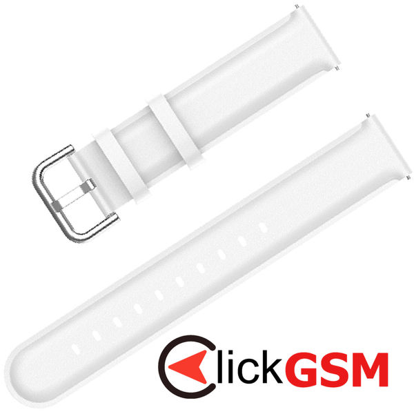 Techsuit - Watchband 22mm (W007PU) - Samsung Galaxy Watch (46mm)/Watch 3/Gear S3, Huawei Watch GT/GT 2/GT 3 (46mm) - White