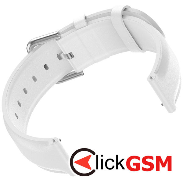 Techsuit - Watchband 22mm (W007PU) - Samsung Galaxy Watch (46mm)/Watch 3/Gear S3, Huawei Watch GT/GT 2/GT 3 (46mm) - White