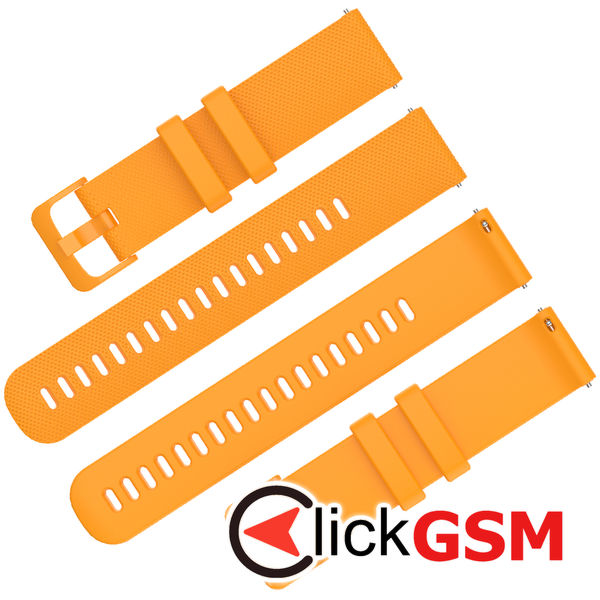 Techsuit - Watchband 22mm (W006) - Samsung Galaxy Watch (46mm)/Watch 3/Gear S3, Huawei Watch GT/GT 2/GT 3 (46mm) - Orange