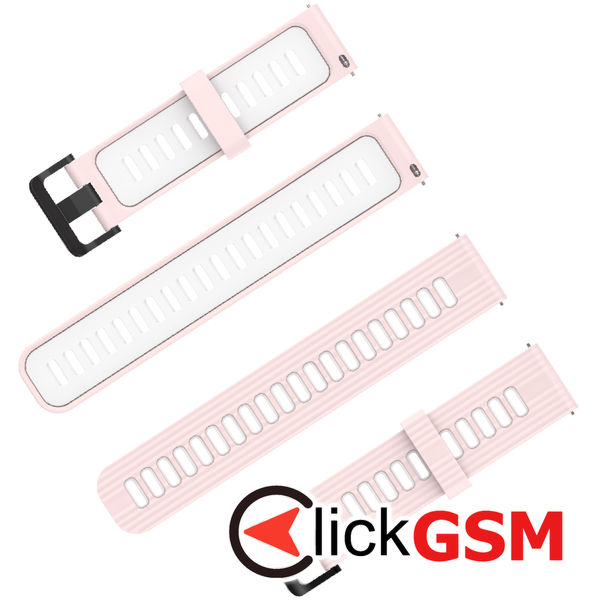 Techsuit - Watchband 22mm (W002) - Huawei Watch GT 2 (46mm)/GT 2 Pro/GT 3 Pro (46mm)/Ultimate, Xiaomi Watch S1 - Pink