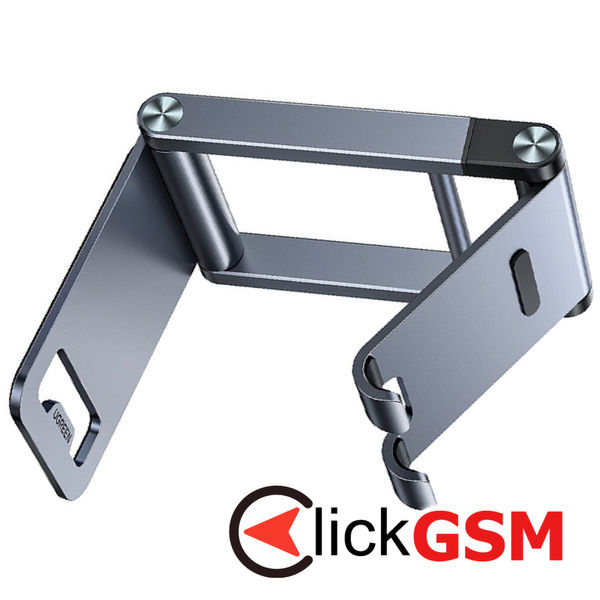 Ugreen - Desk Holder (50324) - Folding Feature, from Aluminium Alloy, Silicone Pads, for Phone - Gray